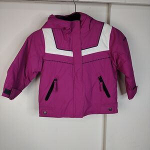 Columbia Hooded Zip Up Winter Coat Jacket Kids Size 3T Pink Omni-Sheild